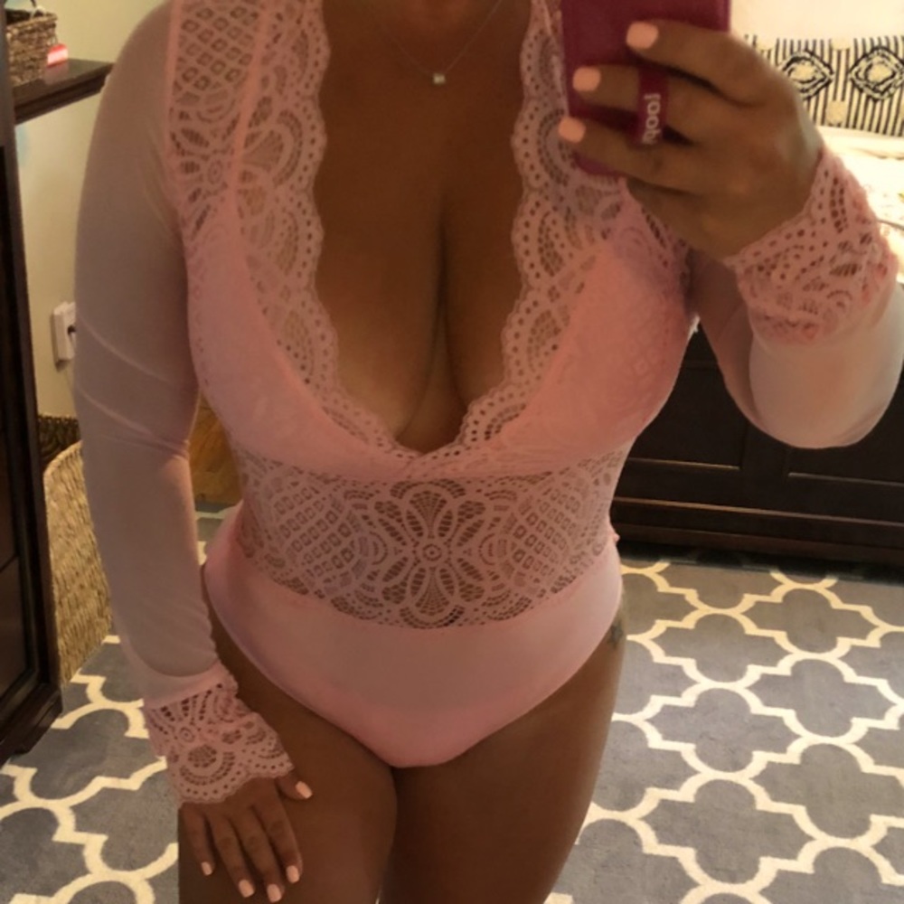 Lace Pink Body Suit